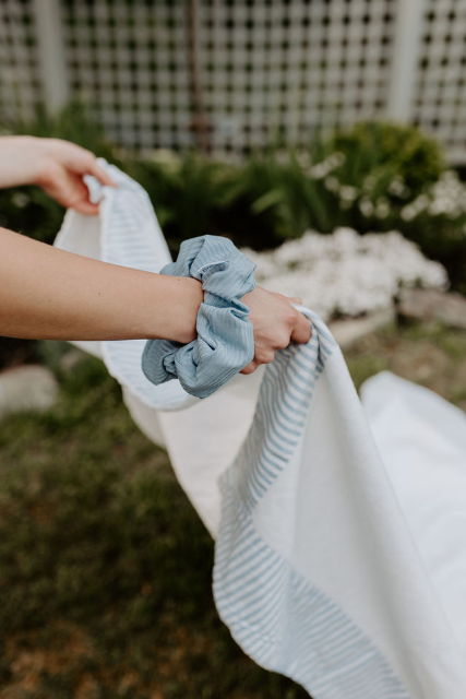 Barbays Scrunchie | Baby Blue Rib Knit