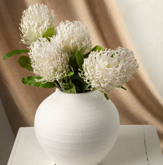 Pincushion Floral Stem | White