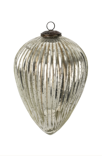 Silver Egg Ornament | Large
