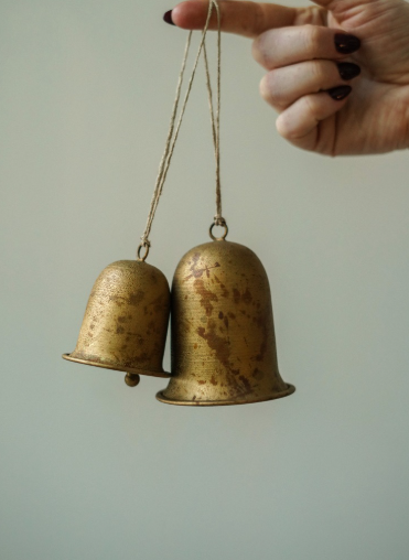 Vintage Gold Enameled Bell | Large