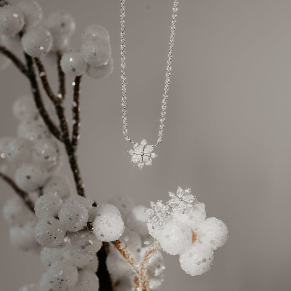 Snow Crystal Necklace | Silver