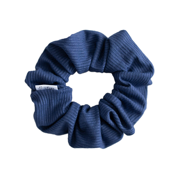 Barbays Scrunchie | Soft Navy Rib Knit
