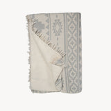 Atzi Fleece Lined Throw | Light Grey