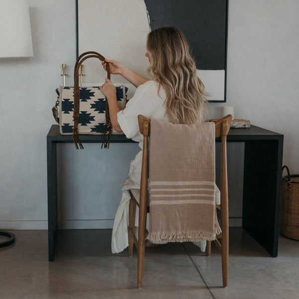 West Coast Linen Throw | Sandstone