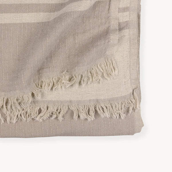 West Coast Linen Throw | Sandstone