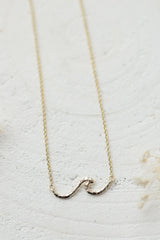 Tiny Wave Necklace | Gold