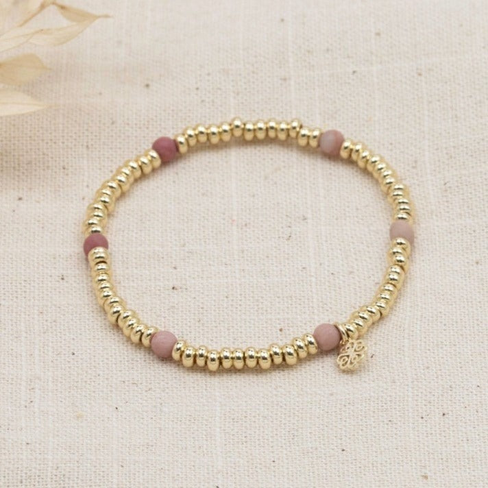 Trixie Bracelet | Gold/Rhodonite