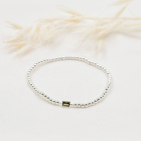 Twinkle Bracelet | Silver/Moss Green