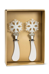 Snowflake Topped Pate Spreaders | Set of 2