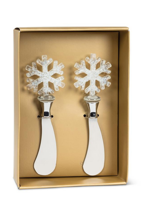 Snowflake Topped Pate Spreaders | Set of 2