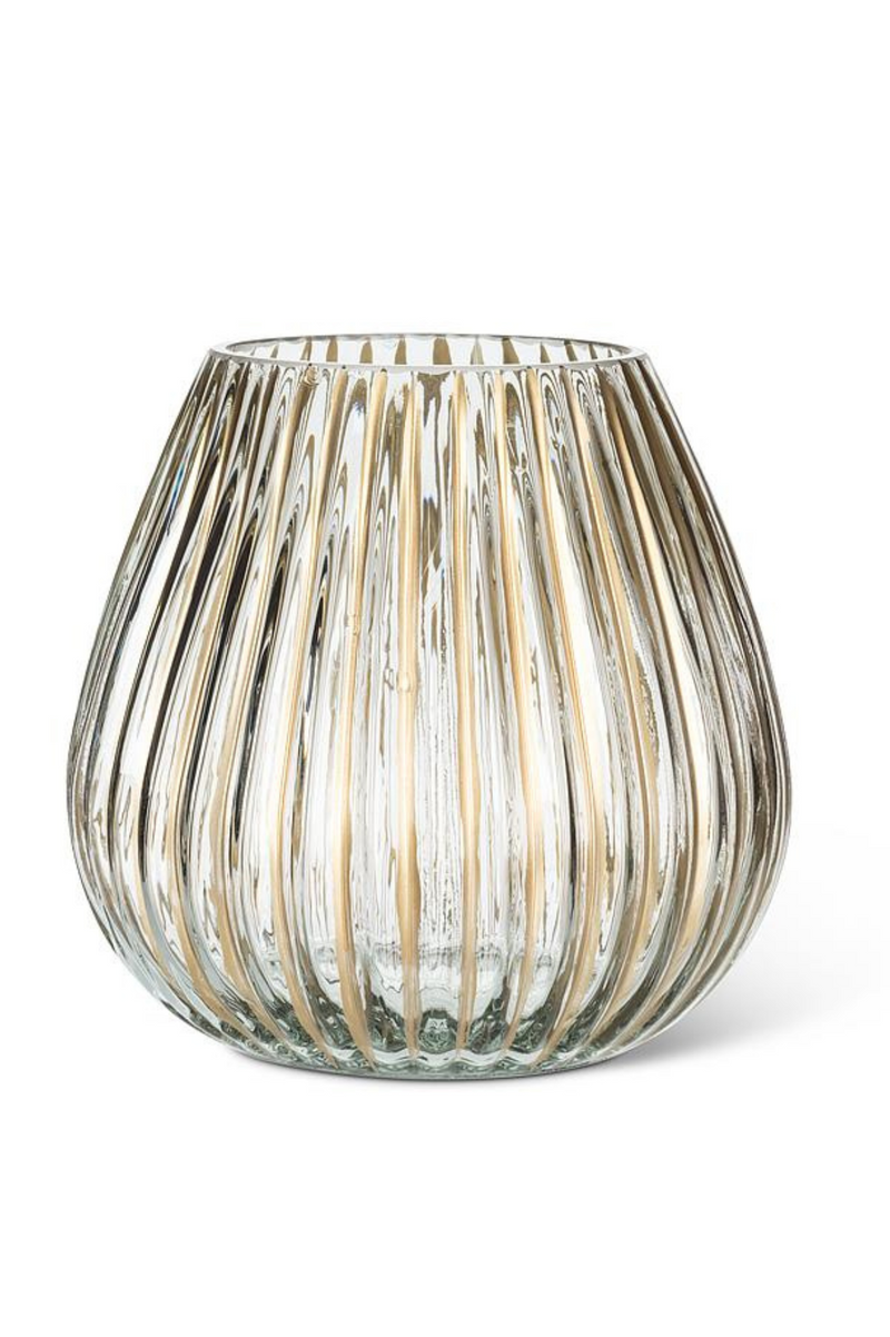 Ribbed Vase | Gold Stripe