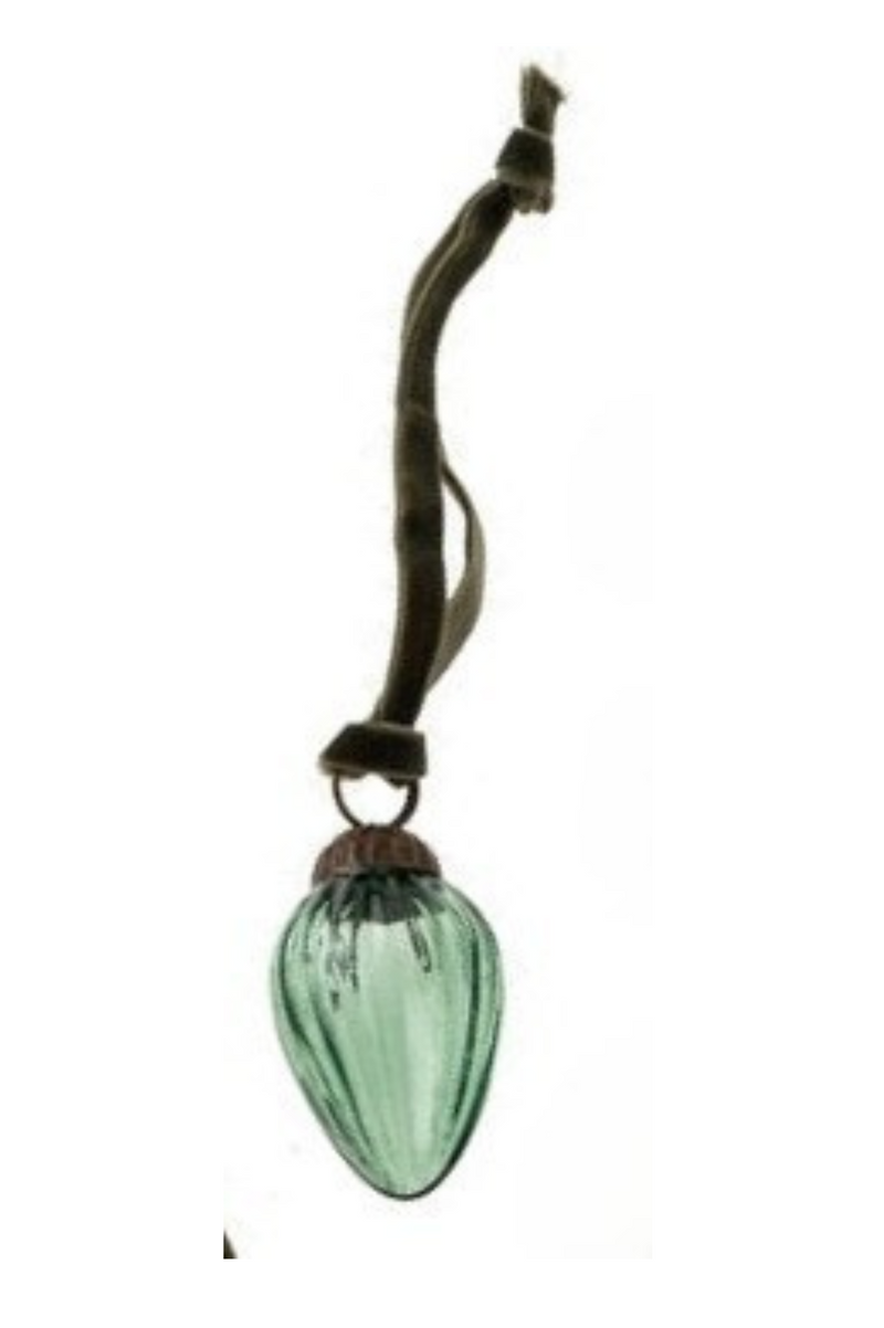 Mini Glass Ornament | Green