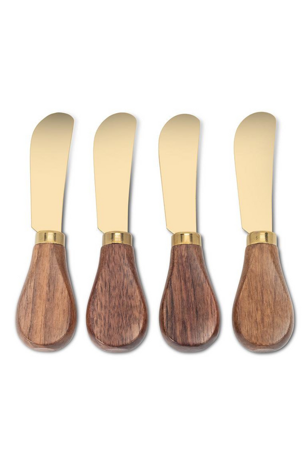 Wood Handled Pate Spreaders | Set of 4