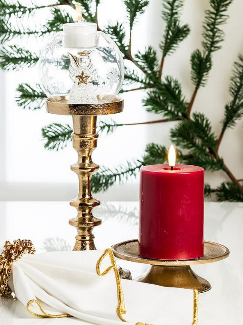 LED Pillar Candle 3x4 | Red