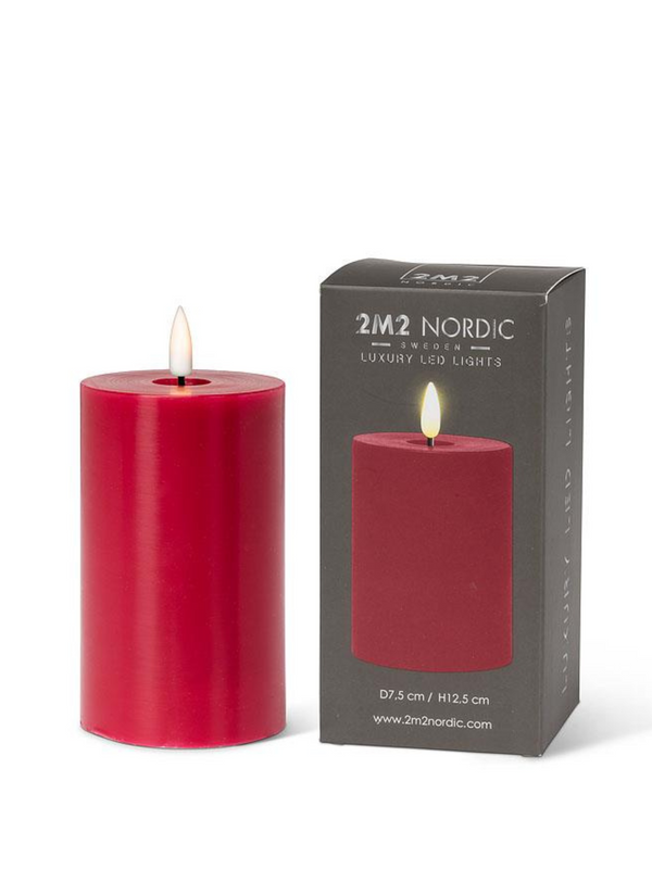 LED Pillar Candle 3x5 | Red