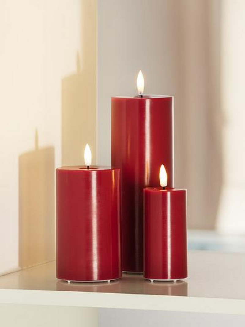 LED Pillar Candle 3x6 | Red