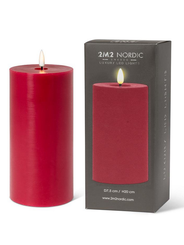 LED Pillar Candle 3x6 | Red