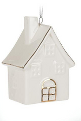 White & Gold House Ornament