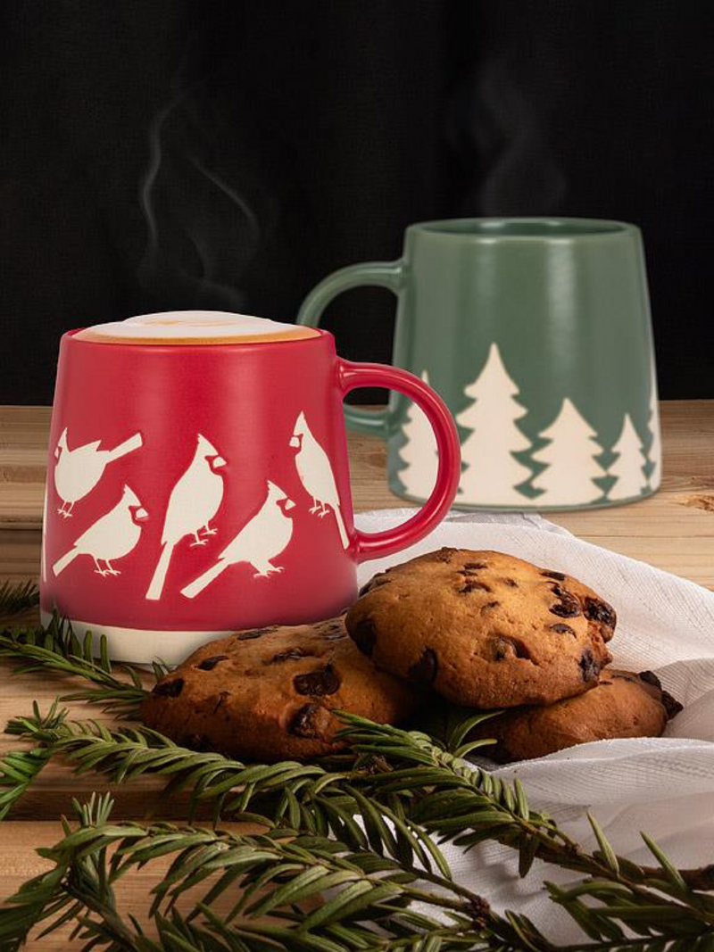 Wide Base Mug | Pine Trees