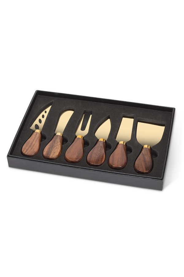 Wood Handled Cheese Knives | Set of 6