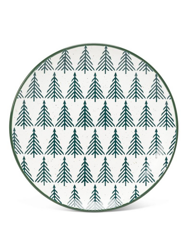 Evergreen Trees Cake Plate