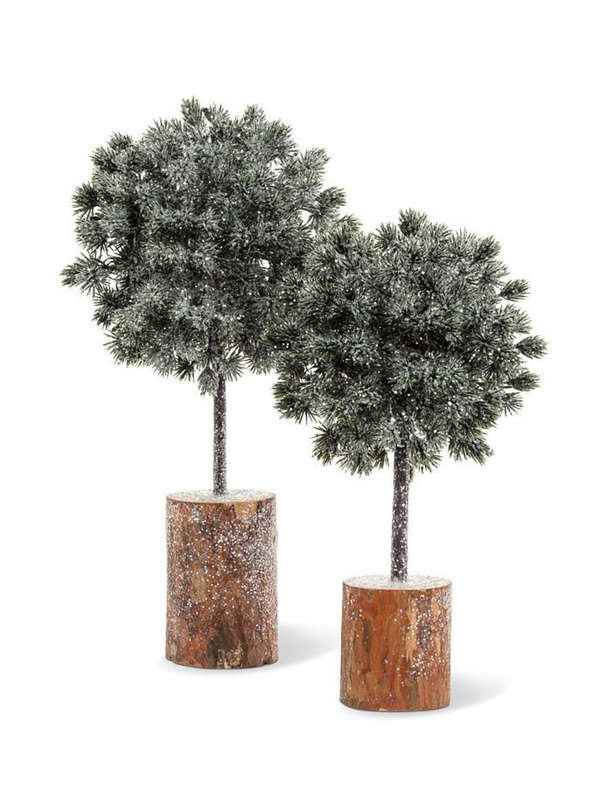 Glitter Pine Topiary | Small