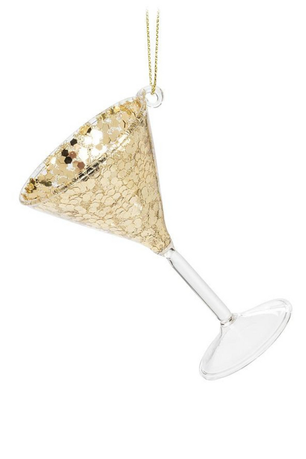 Martini Glass Ornament | Gold