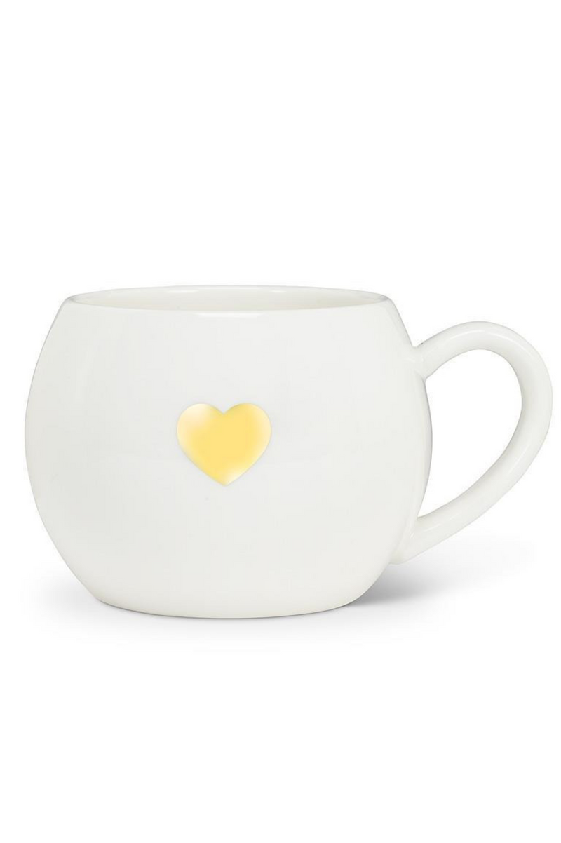 Gold Heart Ball Mug
