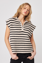 Arrow Top | Almond Stripe