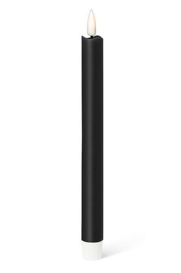 Set of 2 LED Taper Candle | Black