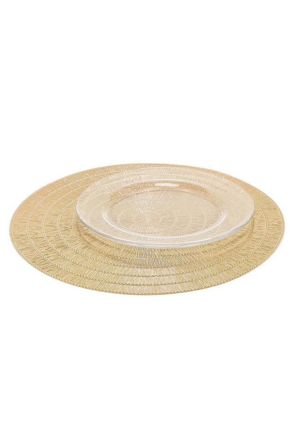 Basketweave Placemat | Gold
