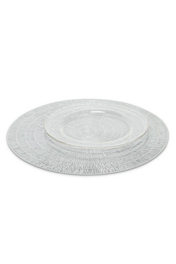 Basketweave Placemat | Silver