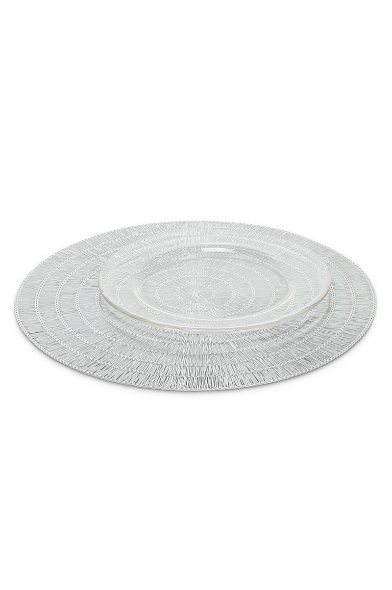 Basketweave Placemat | Silver