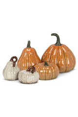 Orange Porcelain Pumpkin | Large