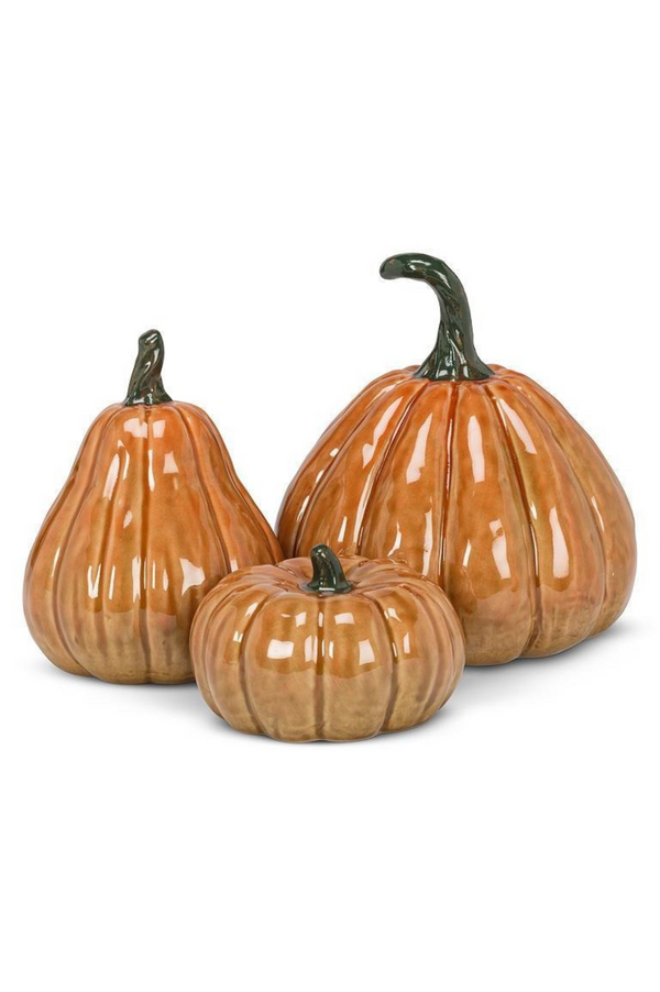 Orange Porcelain Pumpkin | Small