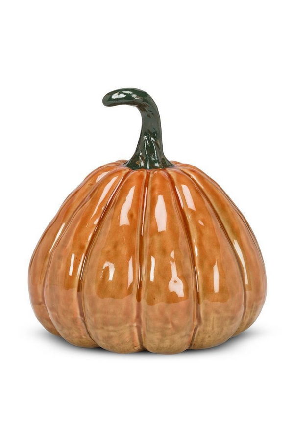 Orange Porcelain Pumpkin | Large