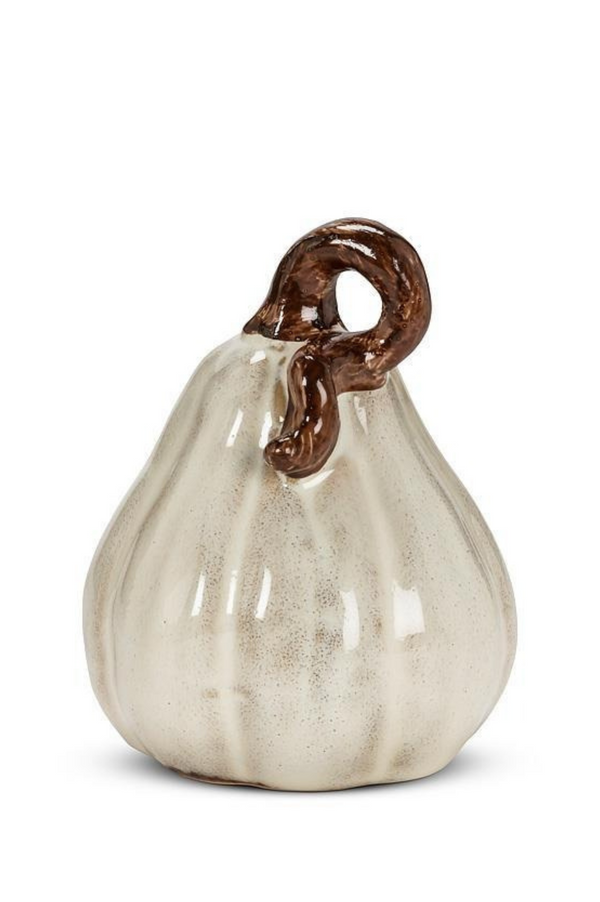 Ivory Porcelain Pumpkin | Small