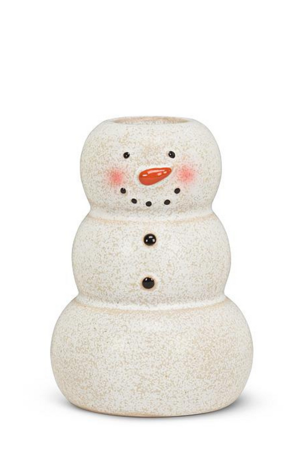 Happy Snowman Taper Holder