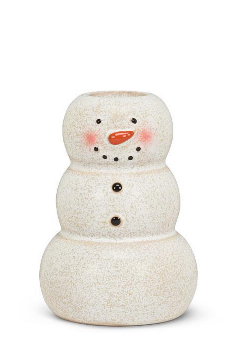 Happy Snowman Taper Holder
