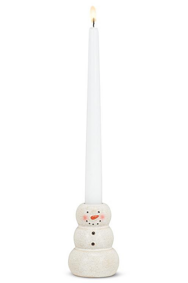 Happy Snowman Taper Holder