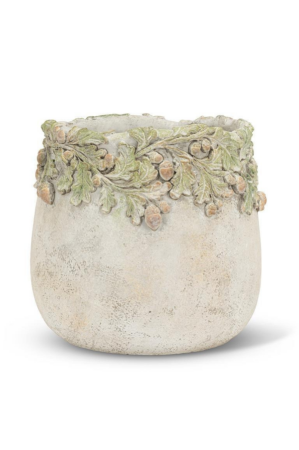 Oak Leaves & Acorns Planter | Large