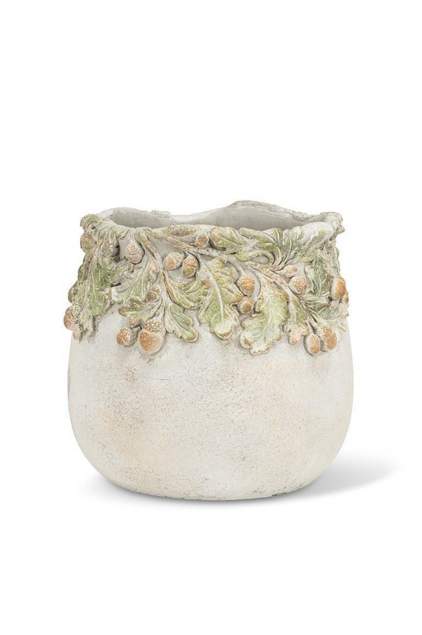 Oak Leaves & Acorns Planter | Medium