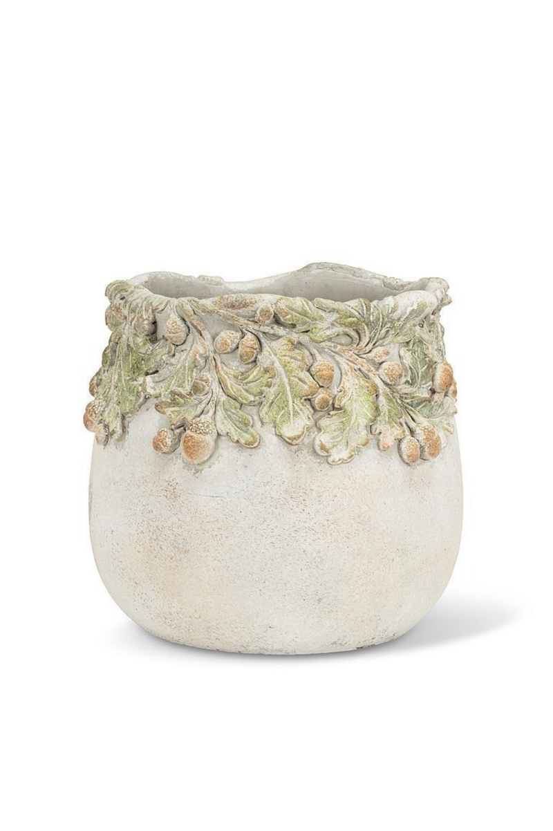 Oak Leaves & Acorns Planter | Medium