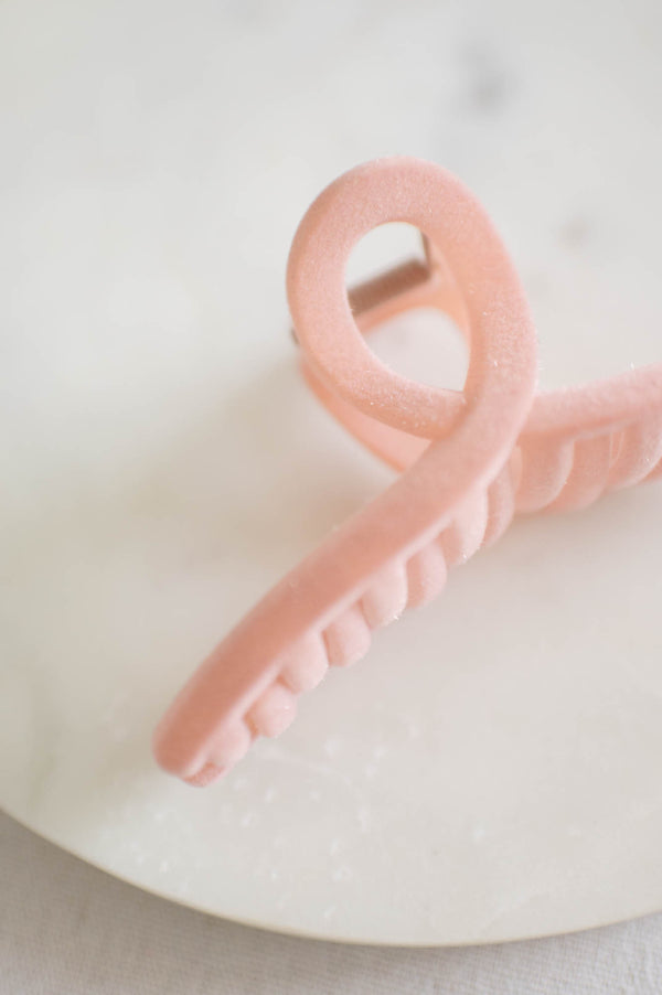 Barbays Velvet Loop Clip | Pink