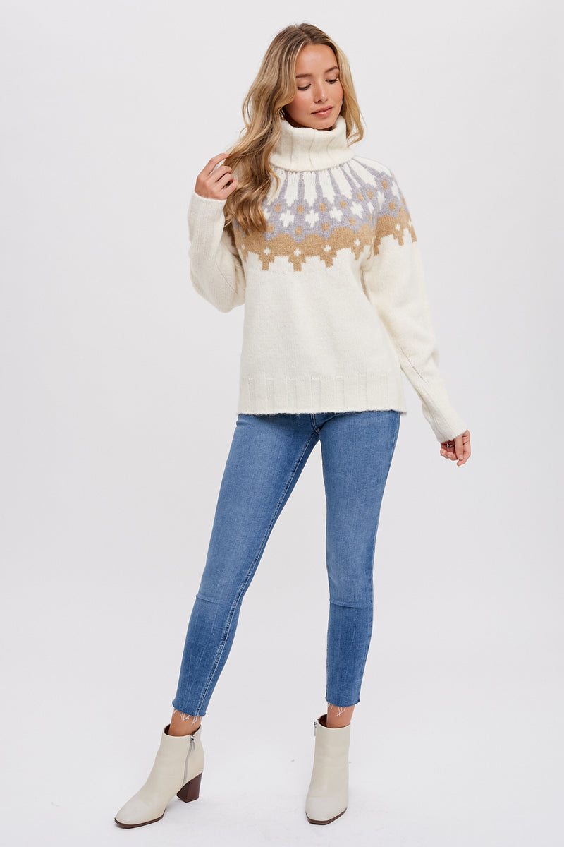 Dianna Fair Isle Sweater | Cream - FINAL SALE