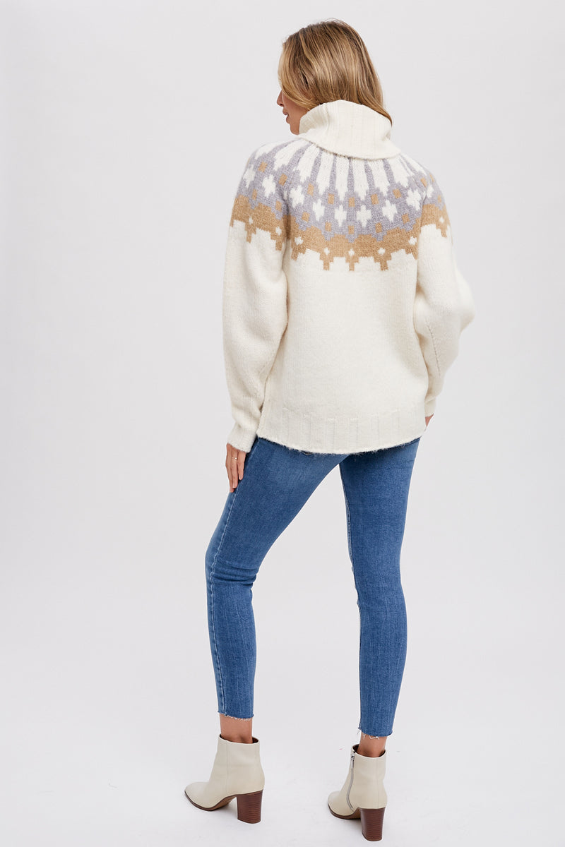 Dianna Fair Isle Sweater | Cream - FINAL SALE