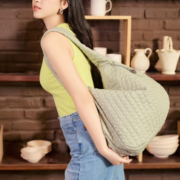 Waffle Shoulder Bag | Light Teal