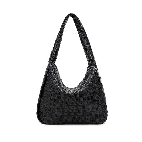 Waffle Shoulder Bag | Black