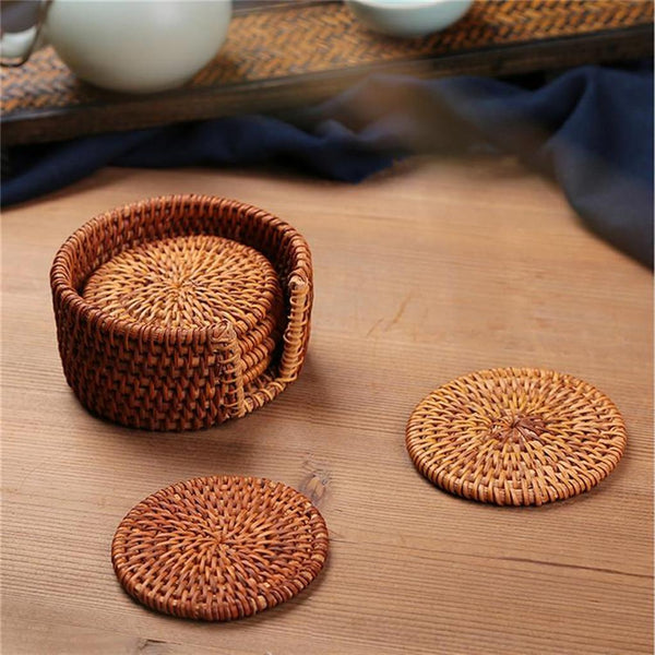 Wicker Coasters | Set of 6