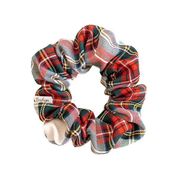 Barbays Scrunchie | White Tartan